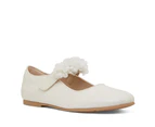Clarks Girl's Ayla Shoes - White Pearl