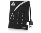 Apricorn Aegis Padlock 2 TB USB 3.0 256-Bit AES XTS Hardware Encrypted Portable External Hard Drive (A25-3PL256-2000)