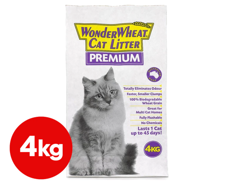 Wonder Wheat Premium Cat Litter 4kg