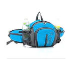 Outdoor Sport Bicycle Cycling Backpack with Water Bottle Holder Hiking Waist Packs - Blue