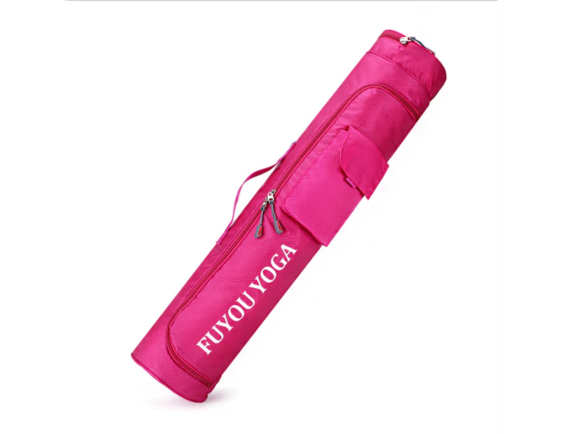 Fitness Sports Yoga Knapsack Large Capacity Storage Yoga Mat Bag-S-Rose red