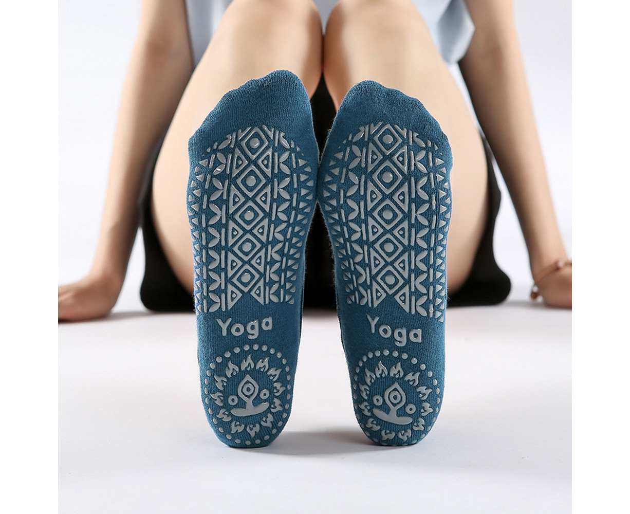 Yoga Socks for Women Non-Slip Grips&Straps-Green