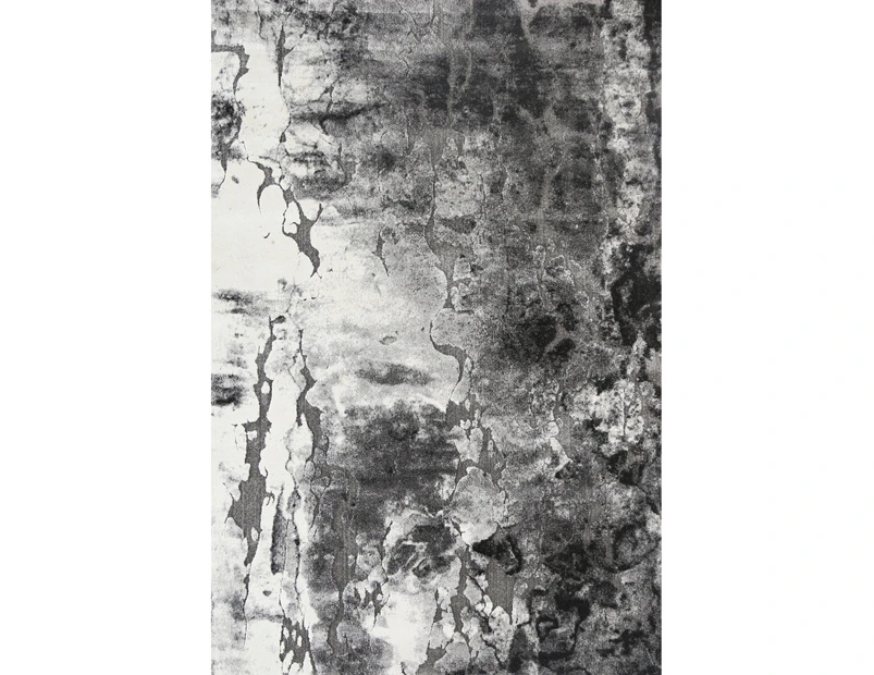 Angel Contemporary Abstract Rug - 17348-Grey-Black - 160x120cm