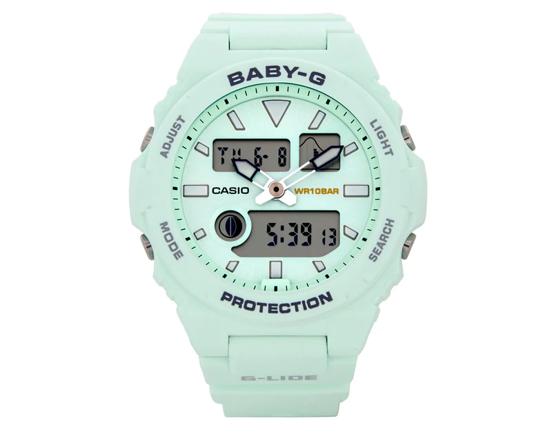 Casio Baby-G Women's 44mm BAX100-3A Analogue/Digital Resin Watch - Mint