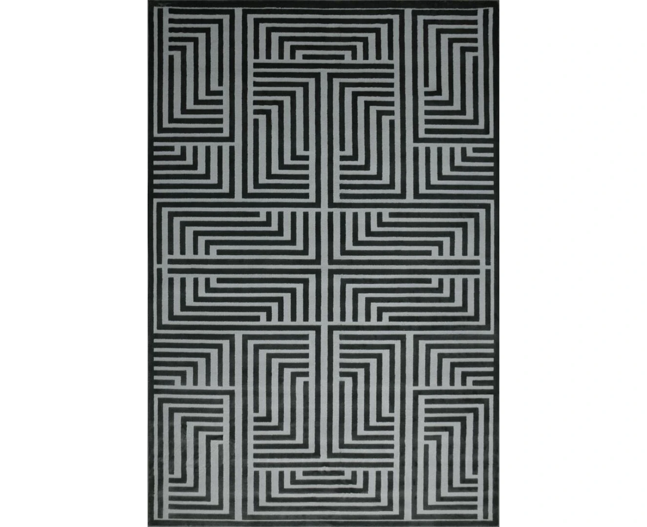 Bergamo Contemporary Abstract Rug US321-Castle-Grey - 230x160cm