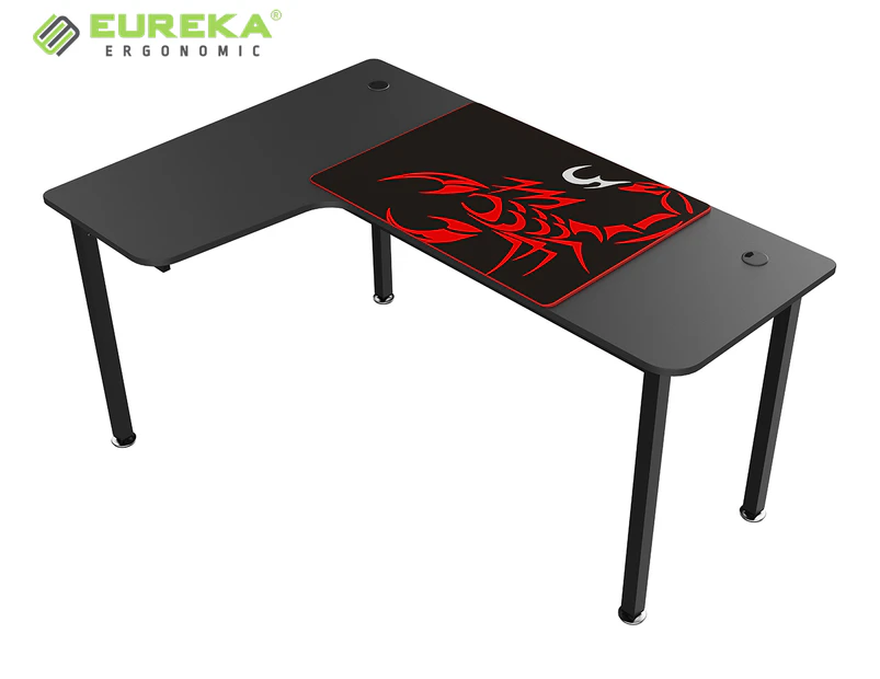 Eureka Ergonomic Major Series L-Shaped E-Sport Gaming Office Desk - Black