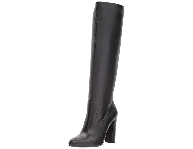 Steve Madden Womens Eton Leather Almond Toe Knee High Fashion Boots