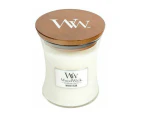 Woodwick Medium White Teak Scented Candle