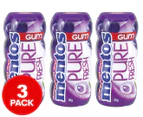 3 x Mentos Pure Fresh Sugar Free Gum Bottle Grape 30g