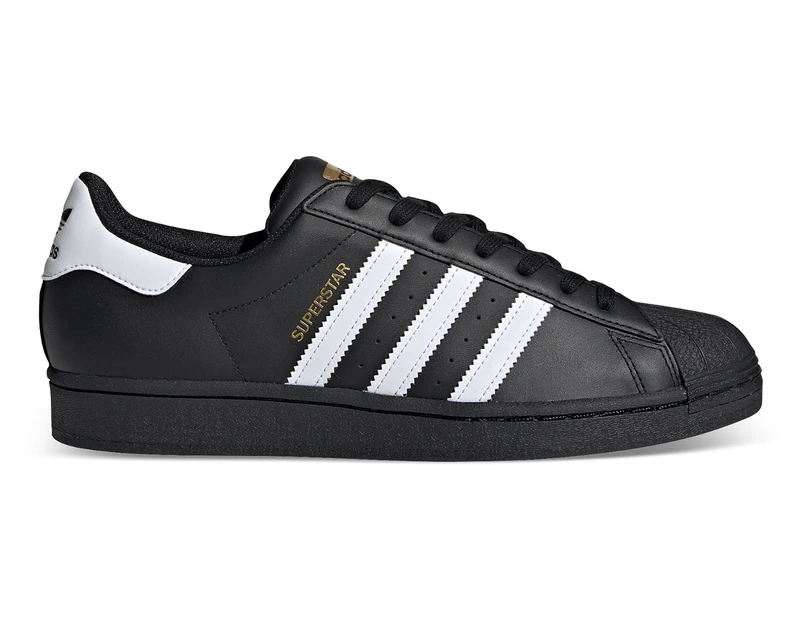Adidas Originals Men's Superstar Leather Casual Shoes - Black/White