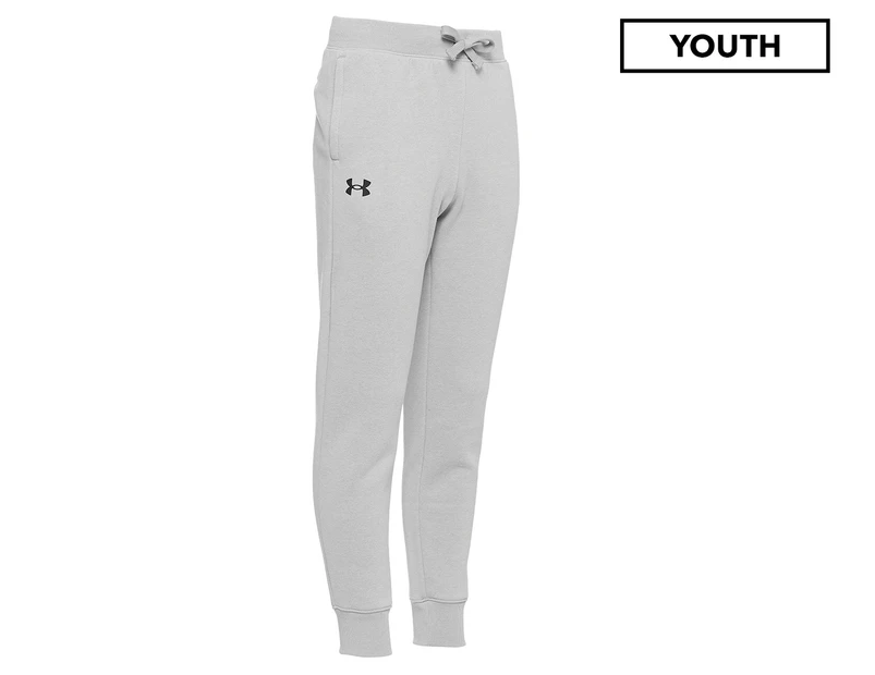 Under Armour Youth Boys' Rival Cotton Trackpants - Mod Grey Light Heather/Black