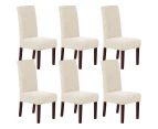 Dining Room Chair Slipcover Super Stretch Removable Washable Dining Chair Cover, 2/4/6 Pack, Natural