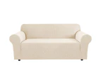 Stretch Sofa Cover Couch Cover Sofa Slip Cover Furniture Slipcover Protector Stay In Place, Thick Soft Fabric, 1/2/3/4 Seater, Natural