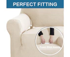 Stretch Sofa Cover Couch Cover Sofa Slip Cover Furniture Slipcover Protector Stay In Place, Thick Soft Fabric, 1/2/3/4 Seater, Natural