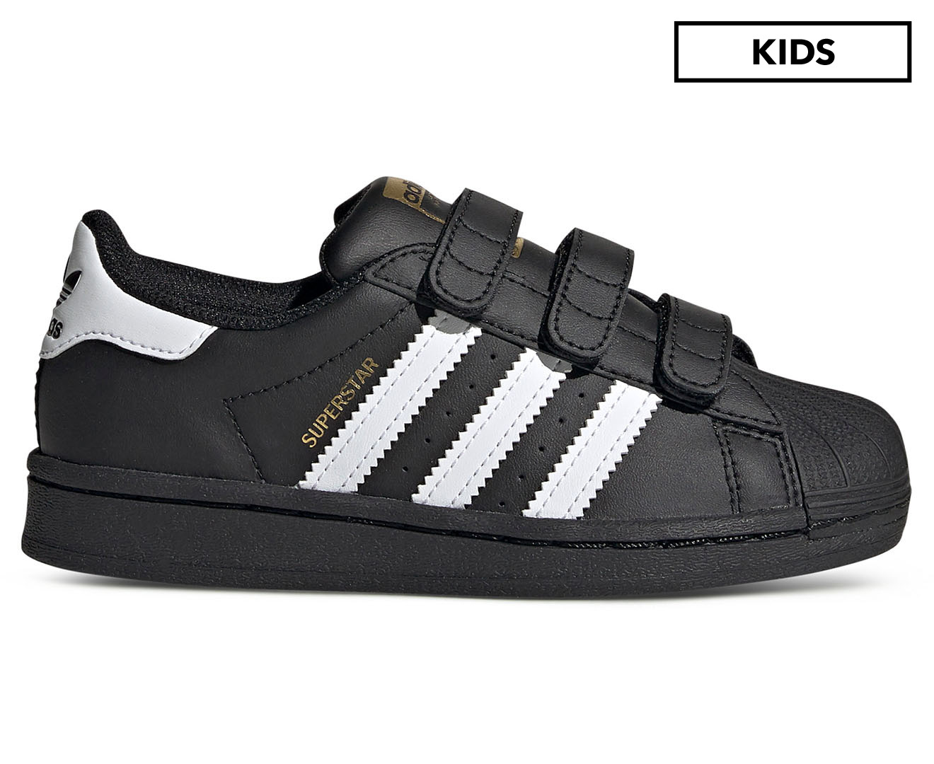 Adidas Originals Kids' Unisex Superstar Strap-On Leather Sneakers ...