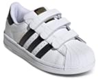 Adidas Originals Kids' Unisex Superstar Strap-On Leather Sneakers - White/Black 2