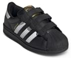 Adidas Originals Kids' Unisex Superstar Strap-On Leather Sneakers - Black/White 2