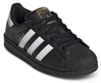 Adidas Originals Kids' Unisex Superstar Leather Sneakers - Black/White 2