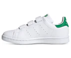 Adidas Originals Kids' Unisex Stan Smith Strap-On Shoes - White/Green