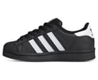 Adidas Originals Kids' Unisex Superstar Leather Sneakers - Black/White 3