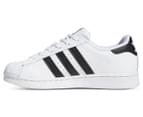 Adidas Originals Kids' Unisex Superstar Leather Sneakers - White/Black 3