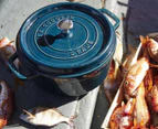 Staub 24cm Enamelled Cast Iron Round Cocotte - La Mer Blue
