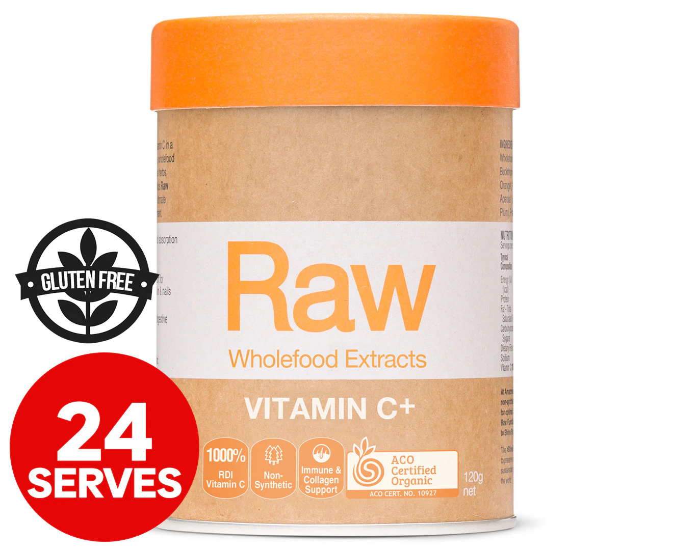 Amazonia Raw Wholefood Extracts Vitamin C+ 120g