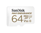 SanDisk Max Endurance 64GB SDSQQVR Micro SD SDHC 100MB/s Class 10 with Adapter