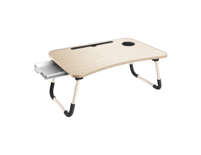 Tecom Foldable Bed Tray Laptop Table - Light Brown