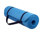 Verpeak 20MM Thick NBR Yoga Mat with Yoga Bag & Straps Blue