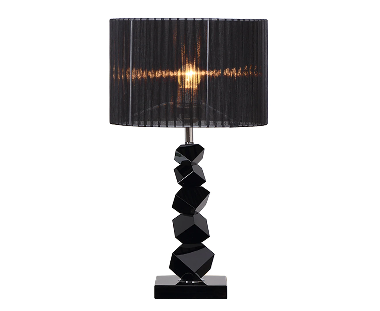 SOGA 55cm Black Table Lamp with Dark Shade LED Desk Lamp