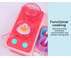 35x Kids Kitchen Play Set Dishwasher Sink Dishes Toys Cookware Pretend Play Pink