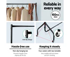 Artiss 2X Clothes Rack Coat Stand 6FT Rail Wheels