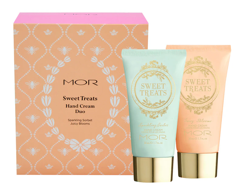 MOR Sweet Treats Perfect Pair Hand Cream Duo Sparkling Sorbet & Juicy Blooms 2-Piece Gift Set
