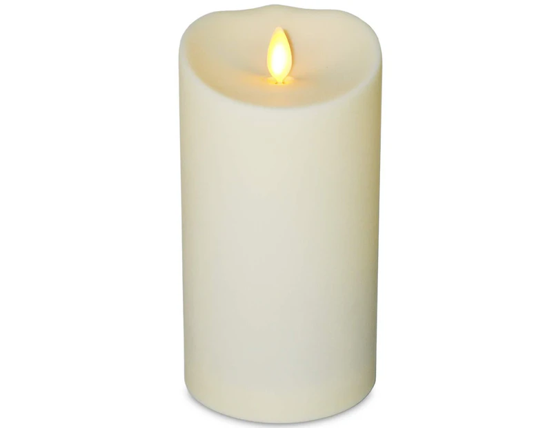 Flameless Flickering Candle 2.7x7cm - Indoor/Outdoor/Waterproof - Cream - Large