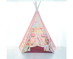 All 4 Kids Pink Large Blooming Nora Kids Teepee Tent
