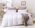 Dreamaker Tufted Vintage Cotton Quilt Cover Set - Darvo White