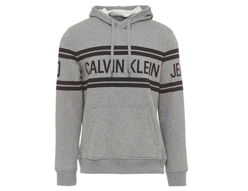 Calvin Klein Jeans Men's Varsity Travelling Logo Hoodie - Grey Heather