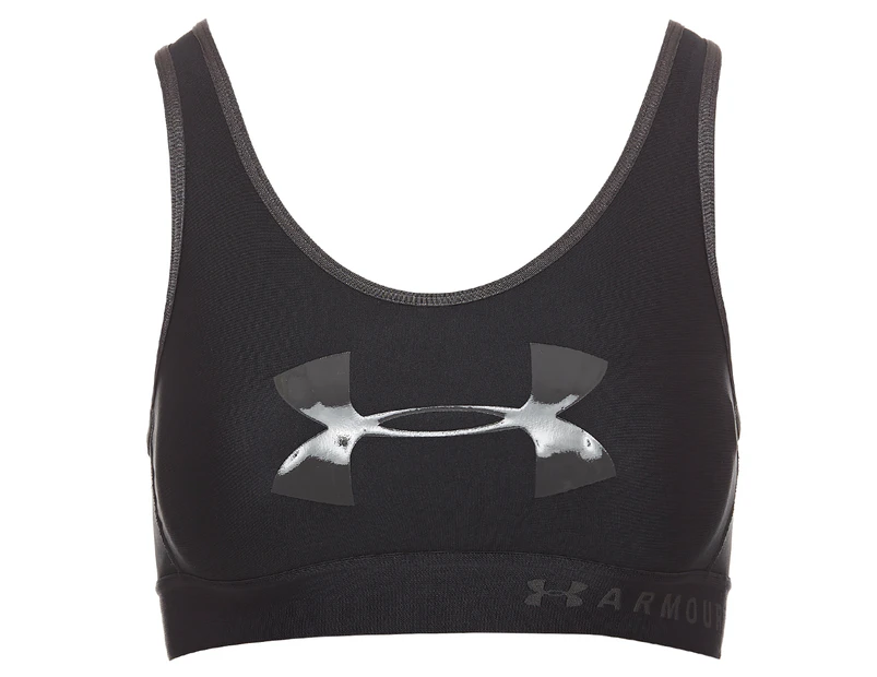 Under Armour Training mid support graphic keyhole sports bra in