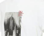 Calvin Klein Jeans Men's Empire State Of Mind Crewneck Tee / T-Shirt / Tshirt - Brilliant White