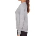 Nike Sportswear Women's Essential Fleece Crew Sweatshirt - Dark Grey Heather/Matte Silver/White