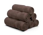 Justlinen-luxe Luxury Cotton Face Washers Set 6-Pack - Chocolate Brown