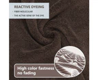 Justlinen-luxe Cotton Face Washers Set 6-Pack - Chocolate Brown