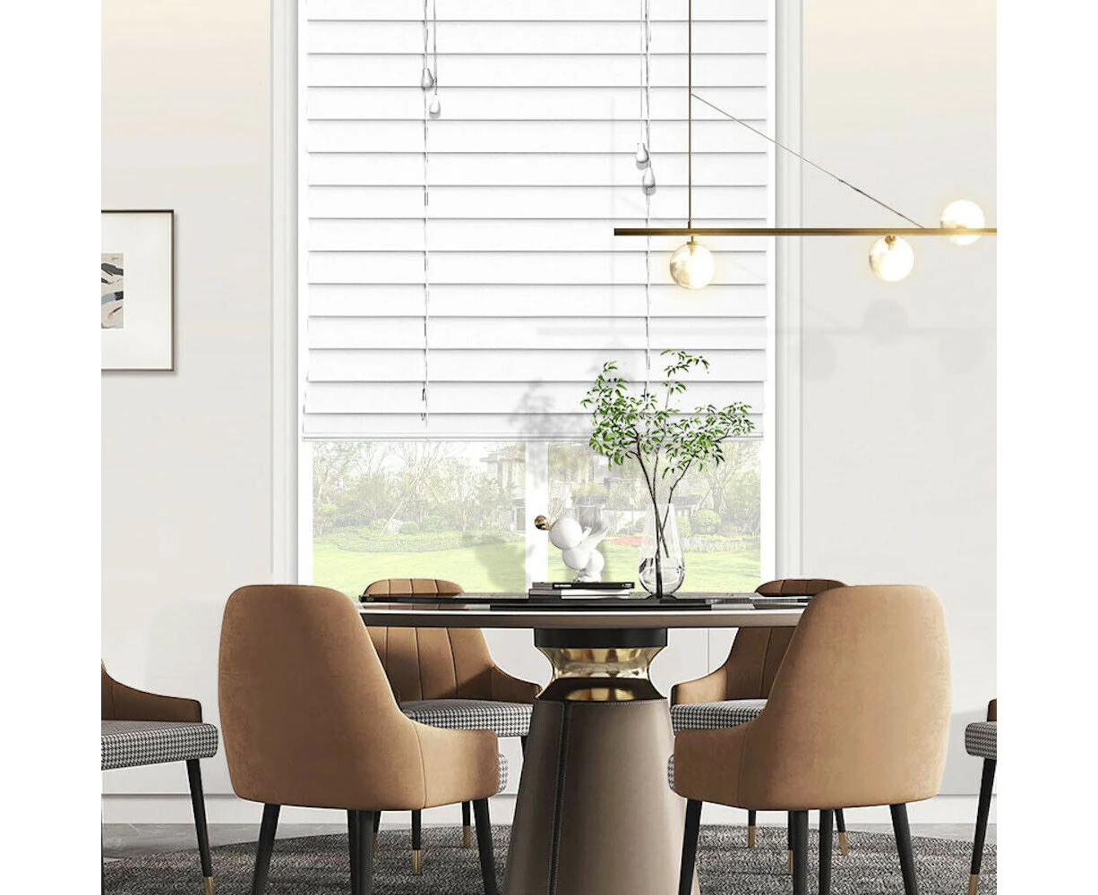 Basswood 50mm Traditional Venetian Blinds White 137cm or 225cm Drop