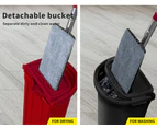 Cleanflo Flat Mop Bucket Cleaner Stainless Steel Wet Dry Buckets 2 Mop Heads
