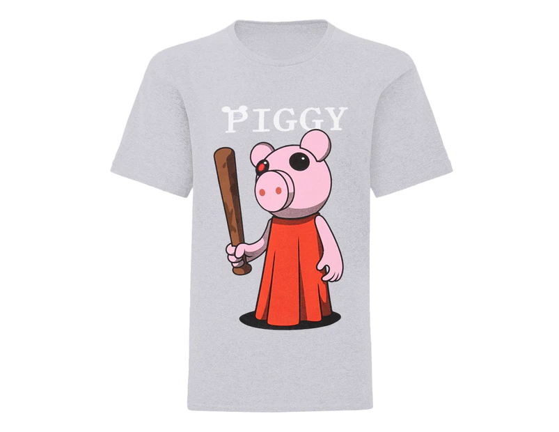 Piggy Boys Baseball Bat Heather T-Shirt (Grey Heather) - PG1476