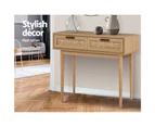 Rattan Console Table Drawer Storage Hallway Tables Buffet Sideboard Side Desk