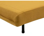 Wooden Frame Adjustable Sofa Bed Comfortable Chair 2 Seater Yellow Double Bed