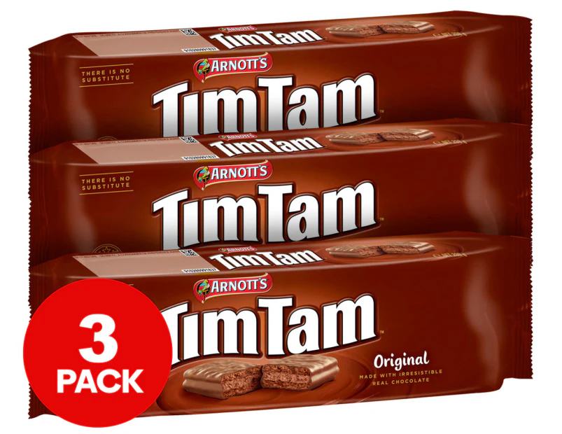 3 x Arnott's Tim Tam Chocolate Biscuits Original 200g