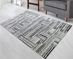 OliandOla 160x230cm Modern Abstract Rug Carpet - Beige/Black